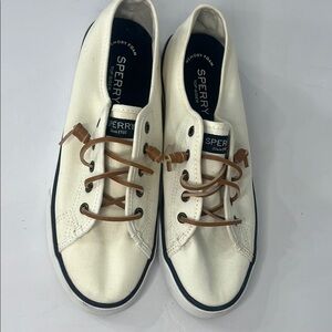 Sperry Women's Sneakers in Cream and Brown